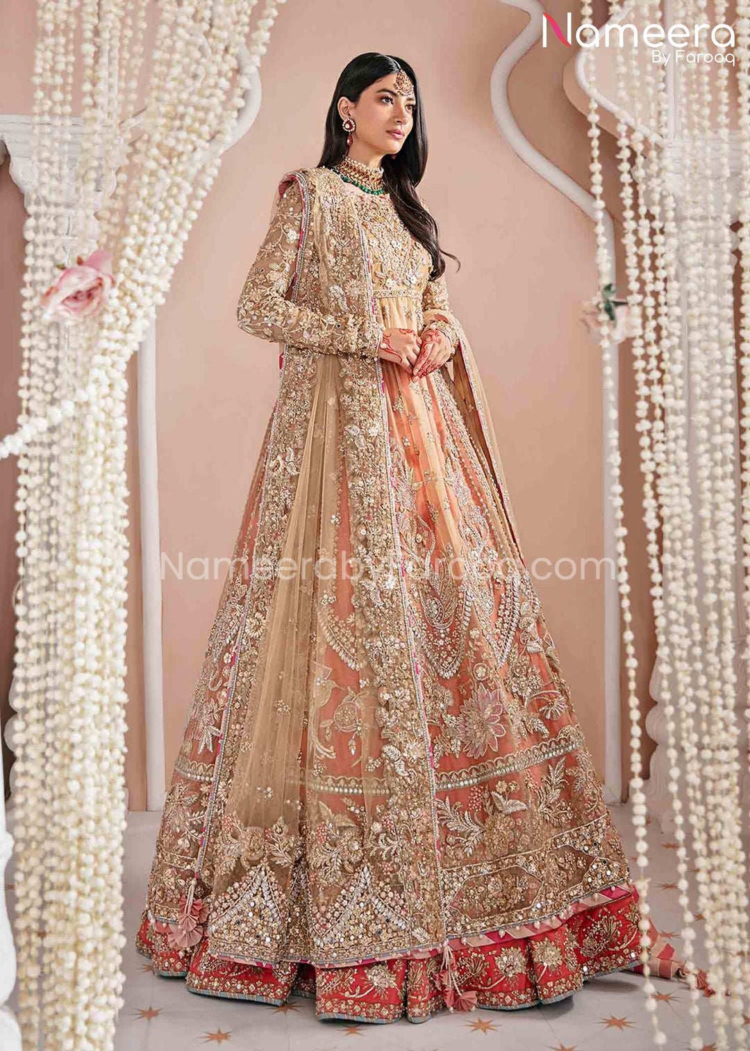 Orange Bridal Dress