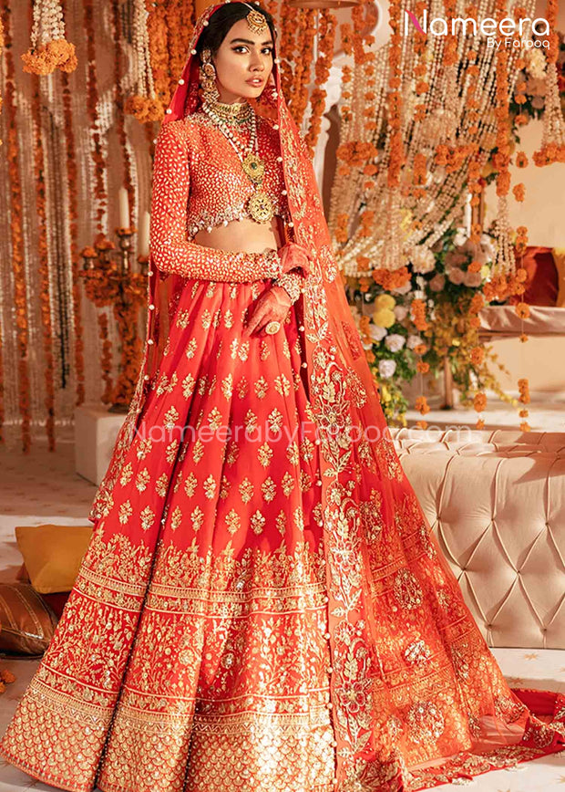 Orange Lehenga Choli