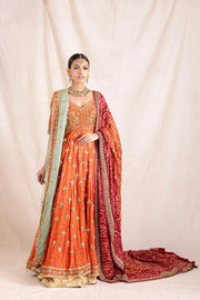 Orange Lehenga Frock Lehenga 