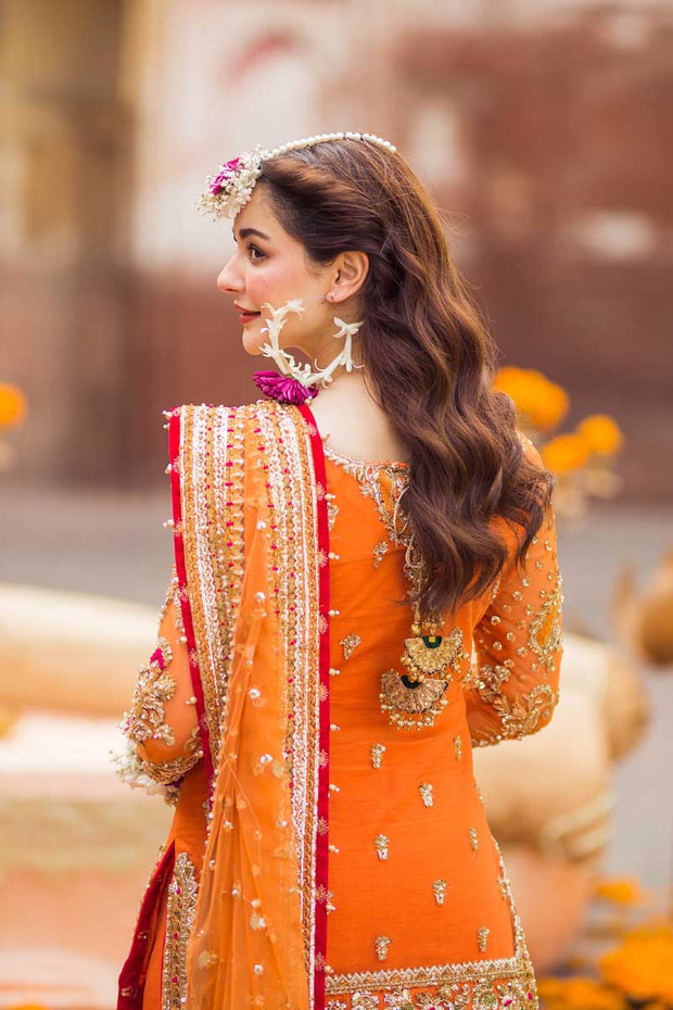 Mehndi Dress Design Sharara Orange Sharara Shirt Bridal Pakistani Mehndi Dresses Nameera By Mehndi Dress Design Sharara Orange Sharara Shirt Bridal Pakistani Mehndi Dresses Nameera By
