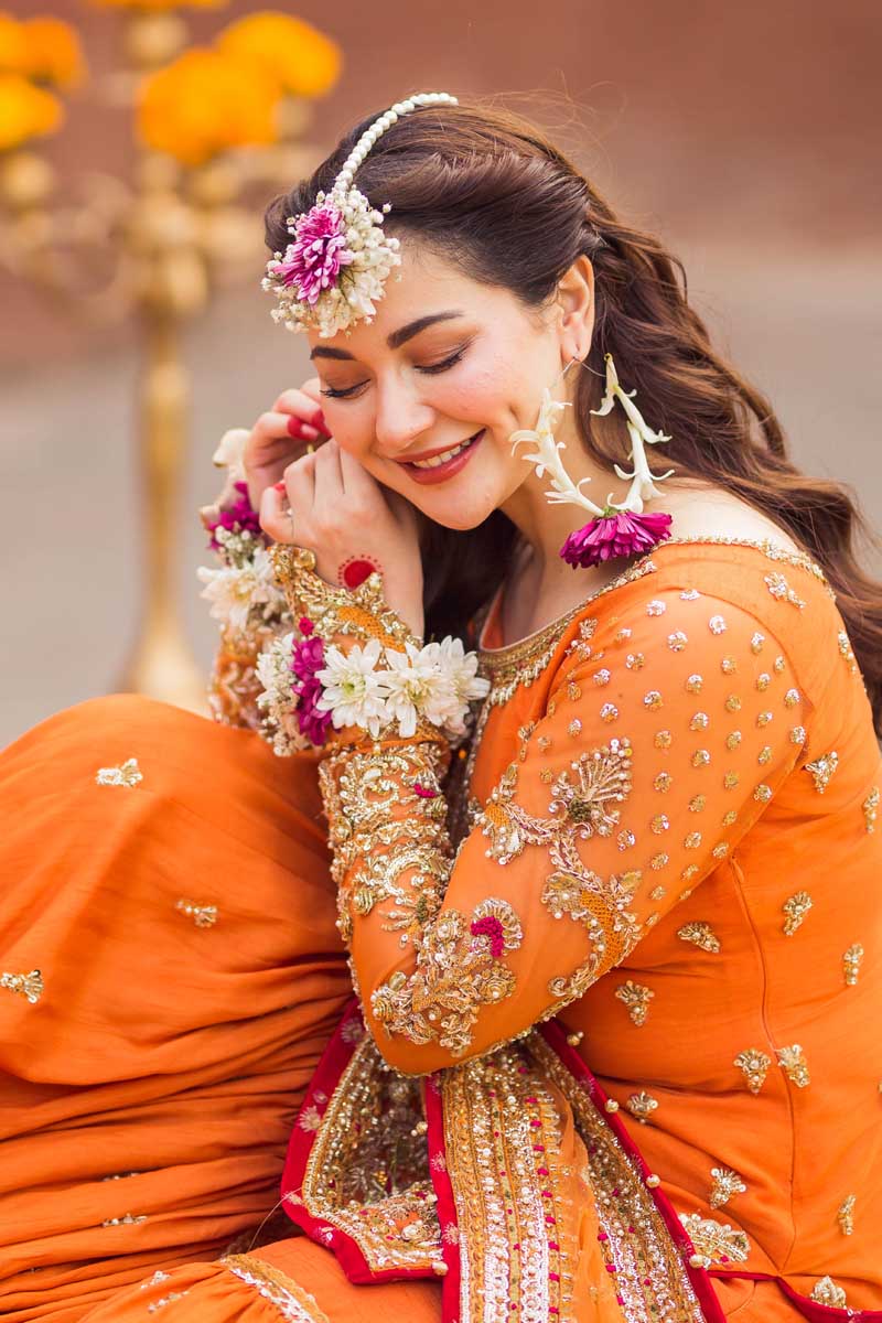 orange dress for mehndi Orange Embroidered Organza Angrakha Kameez: Pakistani Wedding, Dress Indian Suit