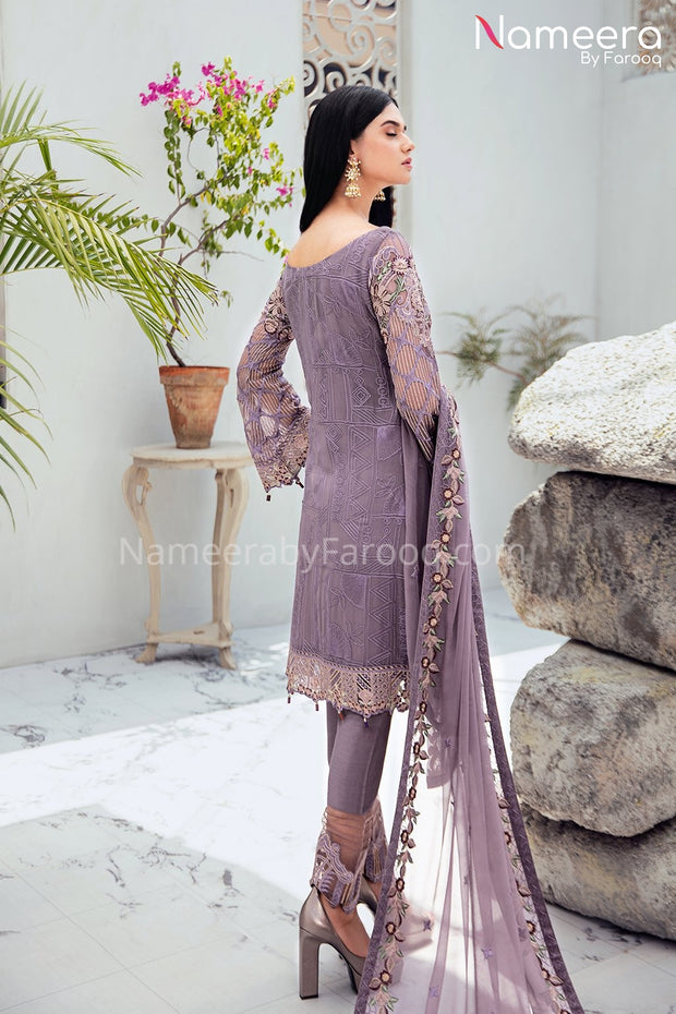 Pakistani Purple Dress