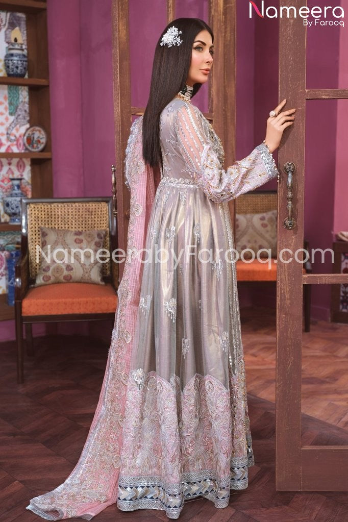 Embellished Pakistani Anarkali Frocks for Eid Online 2021 – Nameera by ...