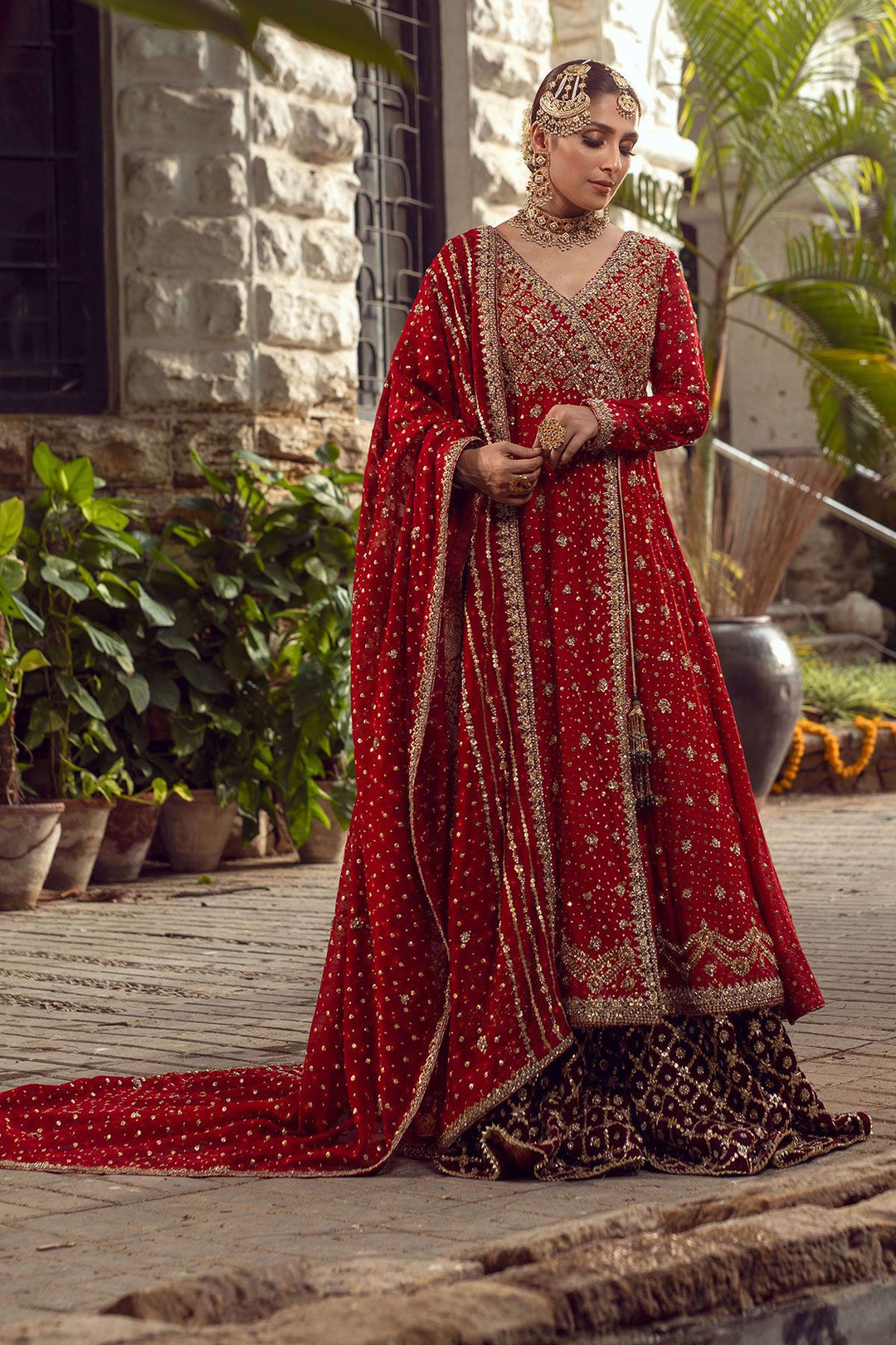Angrakha Style Frock For Wedding Pakistani Wedding Angrakha Style