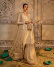 Pakistani Angrakha with Sharara and Dupatta