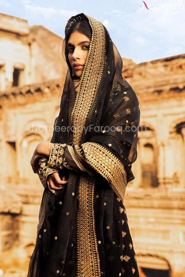 Black Heavy Chiffon Dress