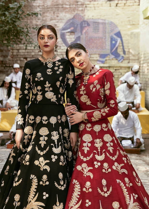 Pakistani Black Lehenga Choli Wedding Dress