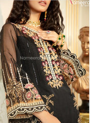 Pakistani Black Net Dress Online for Party 2021 Neckline