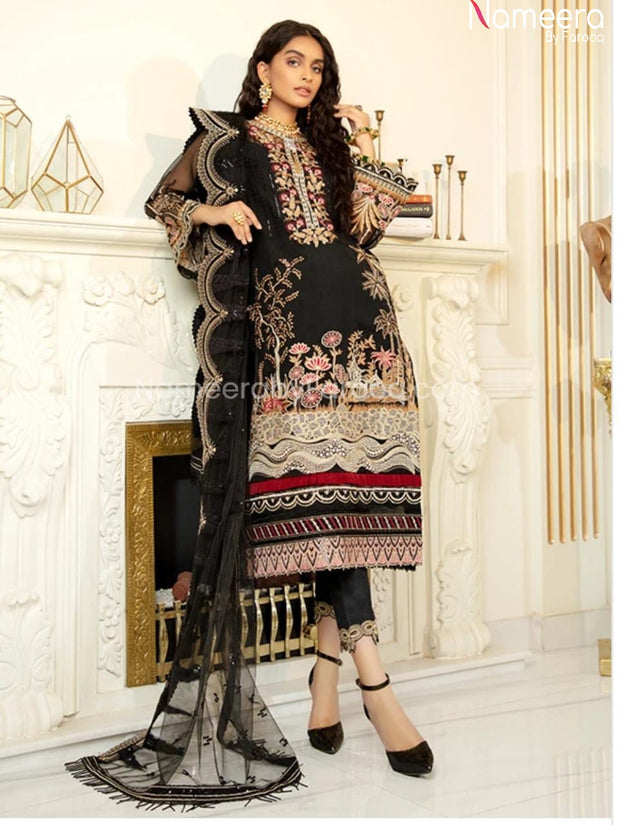 Pakistani Black Net Dress Online for Party 2021 Overall Look