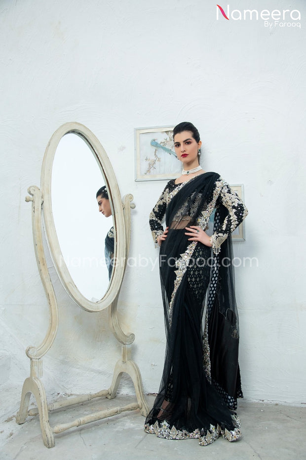 Pakistani Black Saree