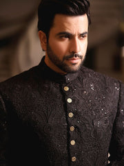 Pakistan Black Sherwani for Men Designer Dress 2022