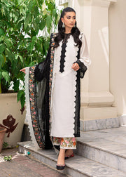 Pakistani Black and White Salwar Kameez Dupatta Dress Online