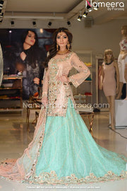 Pakistani Bridal Couture Sharara and Short Shirt 