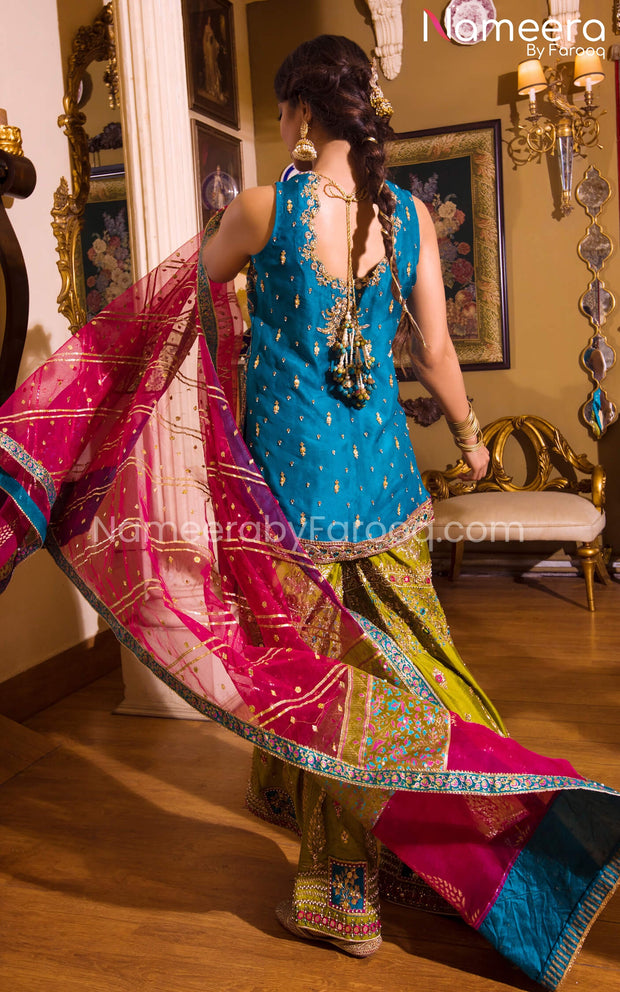 Punjabi mehndi dress clearance