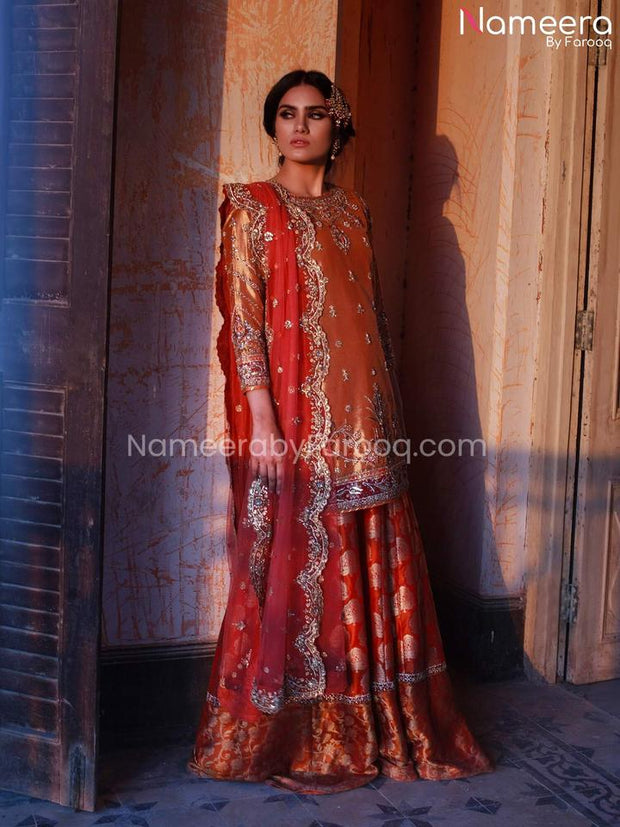 Pakistani Red Lehenga Wedding with Embroidery #BR187