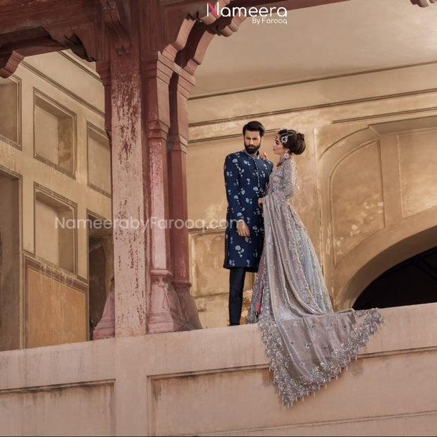 Pakistani Bridal Dress in Blue