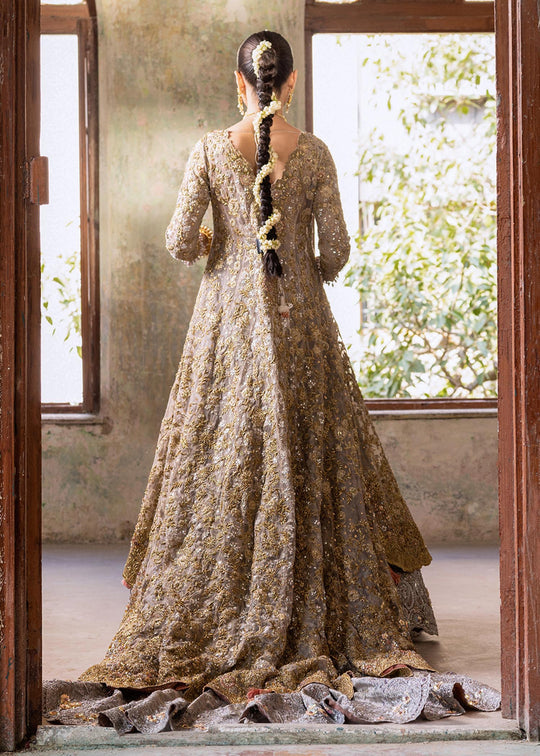 Pakistani Bridal Dress in Embellished Gown Lehenga Style