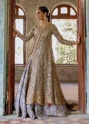 Pakistani Bridal Dress in Embellished Gown Lehnga Style