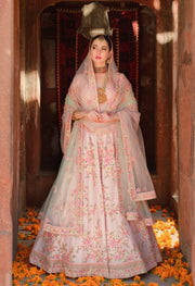 Pakistani Bridal Dress in Floral Lehenga Choli Style