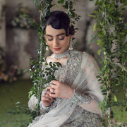 Pakistani Bridal Dress in Gown Lehenga Style