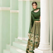 Pakistani Bridal Dress in Green Lehenga Choli Style Online
