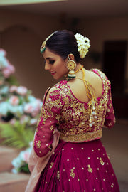 Pakistani Bridal Dress in Lehenga Choli Dupatta Style Online