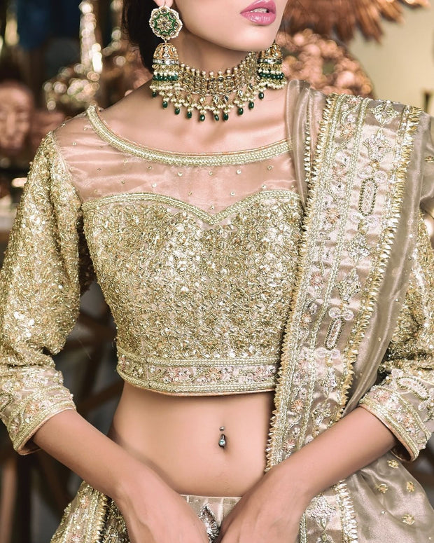 Pakistani Bridal Dress in Lehenga Choli Style