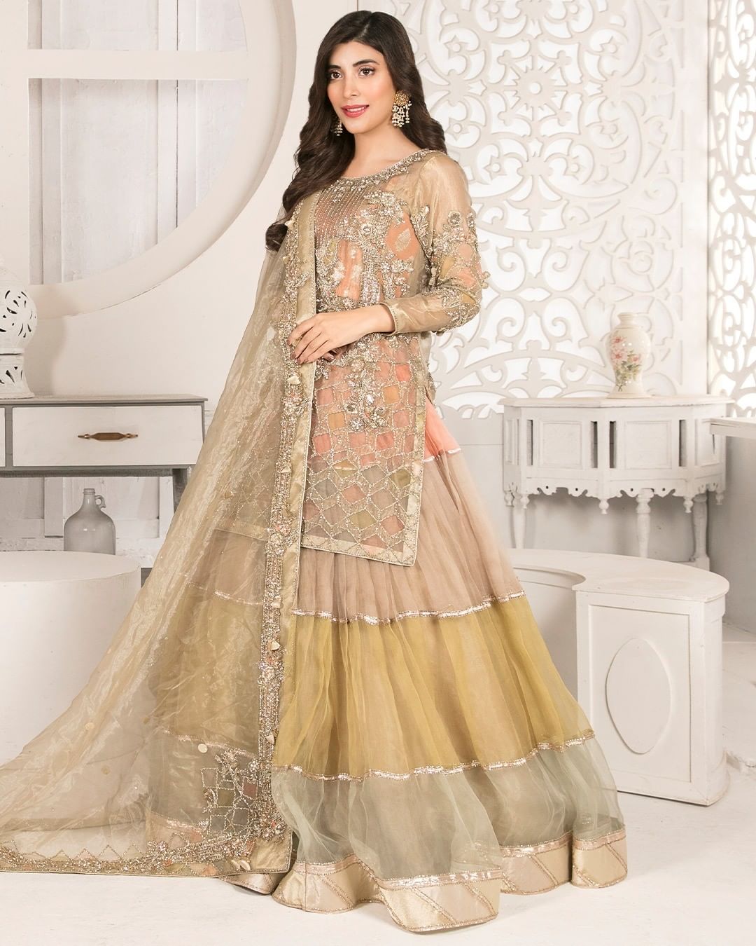 Elegant Pakistani Bridal Dress: Stunning Lehenga Kameez