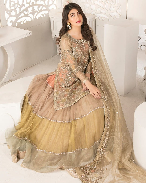 Pakistani Bridal Dress in Lehenga Kameez Dupatta Style Online
