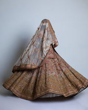 Pakistani Bridal Dress in Lehenga Style with Open Shirt Online