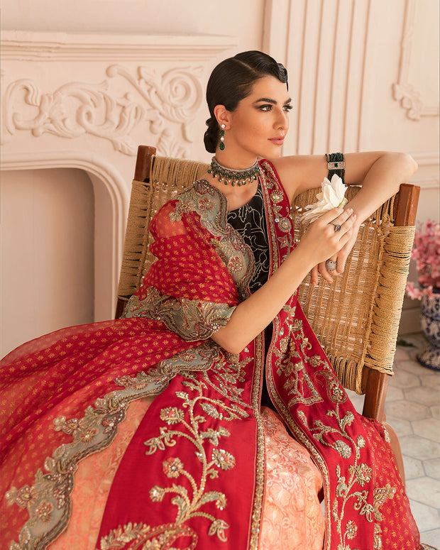 Pakistani Bridal Dress in Long Kameez and Lehenga Style Online
