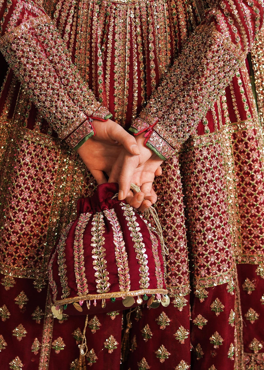 Stunning Pakistani Bridal Dress | Pishwas & Lehenga Style