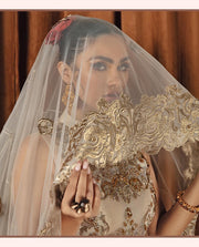 Pakistani Bridal Dress in Shirt and Lehenga Style