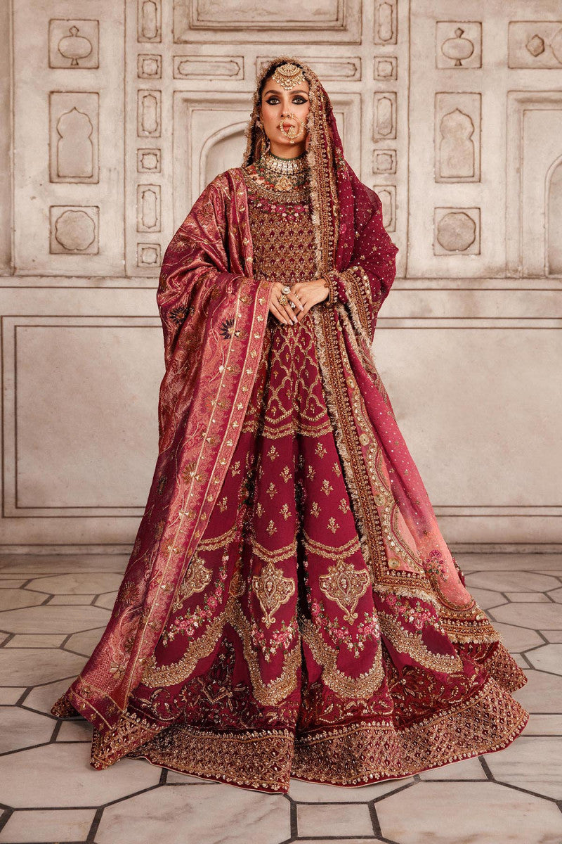 Elegant Tena Durrani Pakistani Bridal Dress in Pishwas Style