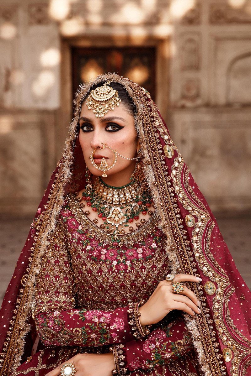 Elegant Tena Durrani Pakistani Bridal Dress in Pishwas Style