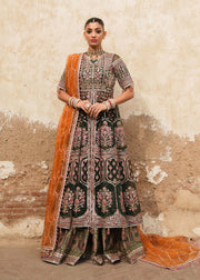 Pakistani Bridal Dress in Traditional Pishwas Style Online