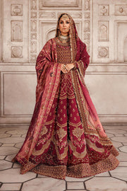 Pakistani Bridal Dress in Traditional Pishwas Style
