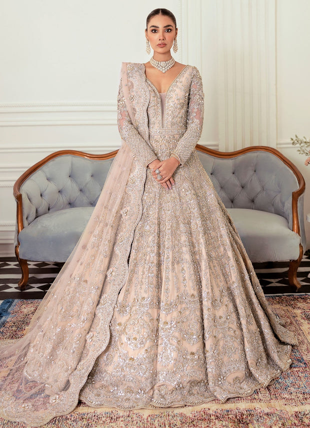 Pakistani Bridal Dress in Wedding Lehenga Gown Style – Nameera by Farooq