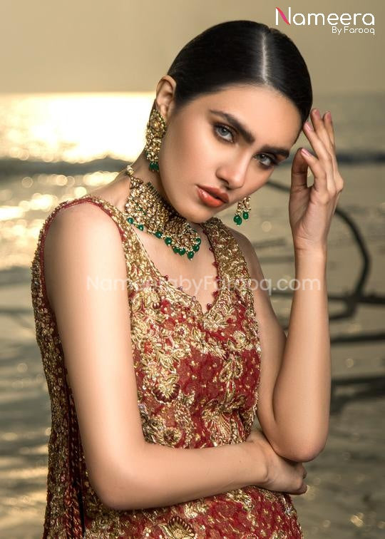 Pakistani Bridal Dress with embroidery