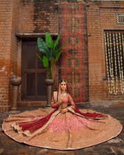 Pakistani Bridal Embellished Lehenga Choli Dupatta Dress