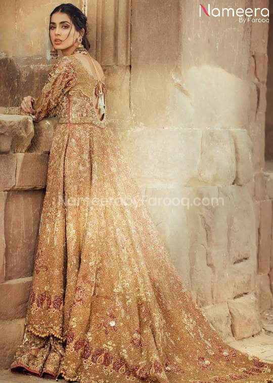 Pakistani Bridal Frock with Lehenga