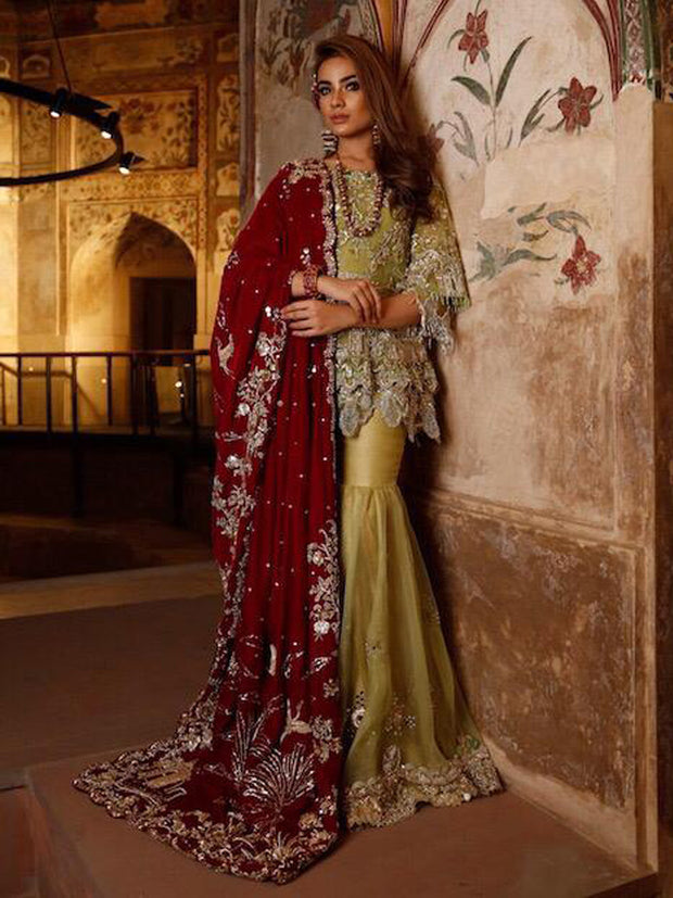Pakistani Bridal Gharara Shirt for Wedding
