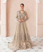 Pakistani Bridal Gown with Lehenga and Dupatta Dress