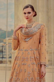 Pakistani Bridal Gown with Lehenga and Dupatta for Wedding