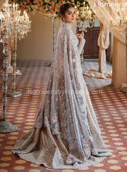 Pakistani Bridal Gown with Sharara in Brocade Dress