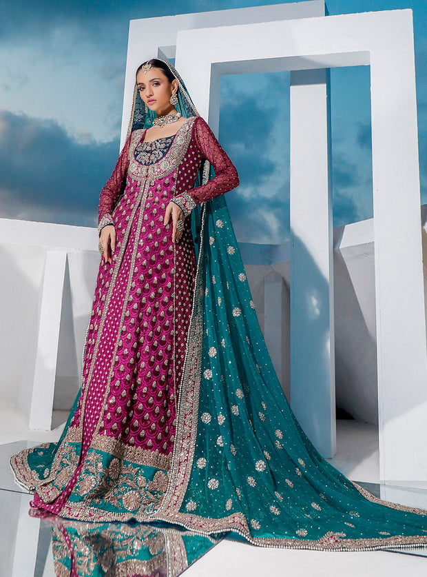 Pakistani Bridal Heavy Wear 2020 in Magenta Color 