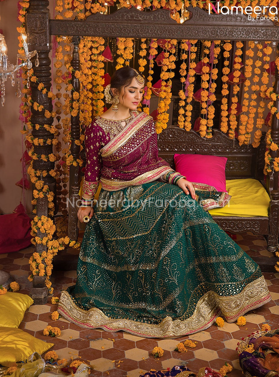 Pakistani Bridal Lehenga Choli Dupatta Dress Online