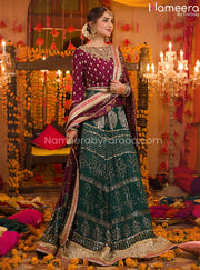 Pakistani Bridal Lehenga Choli Dupatta Dress