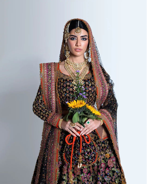 Pakistani Bridal Lehenga Choli and Dupatta