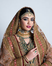 Pakistani Bridal Lehenga Dress with Shirt and Dupatta Dress
